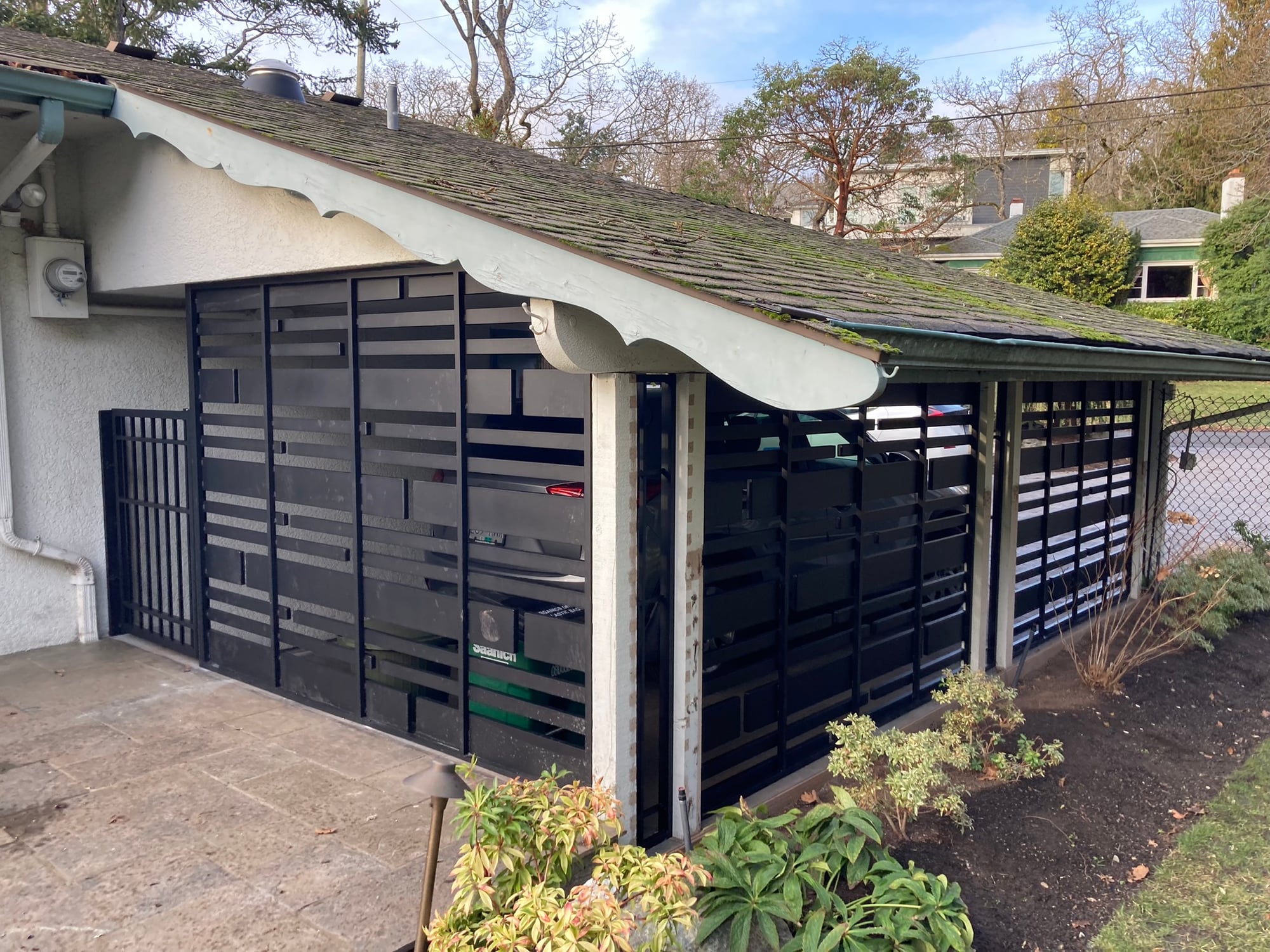 Custom garage screening