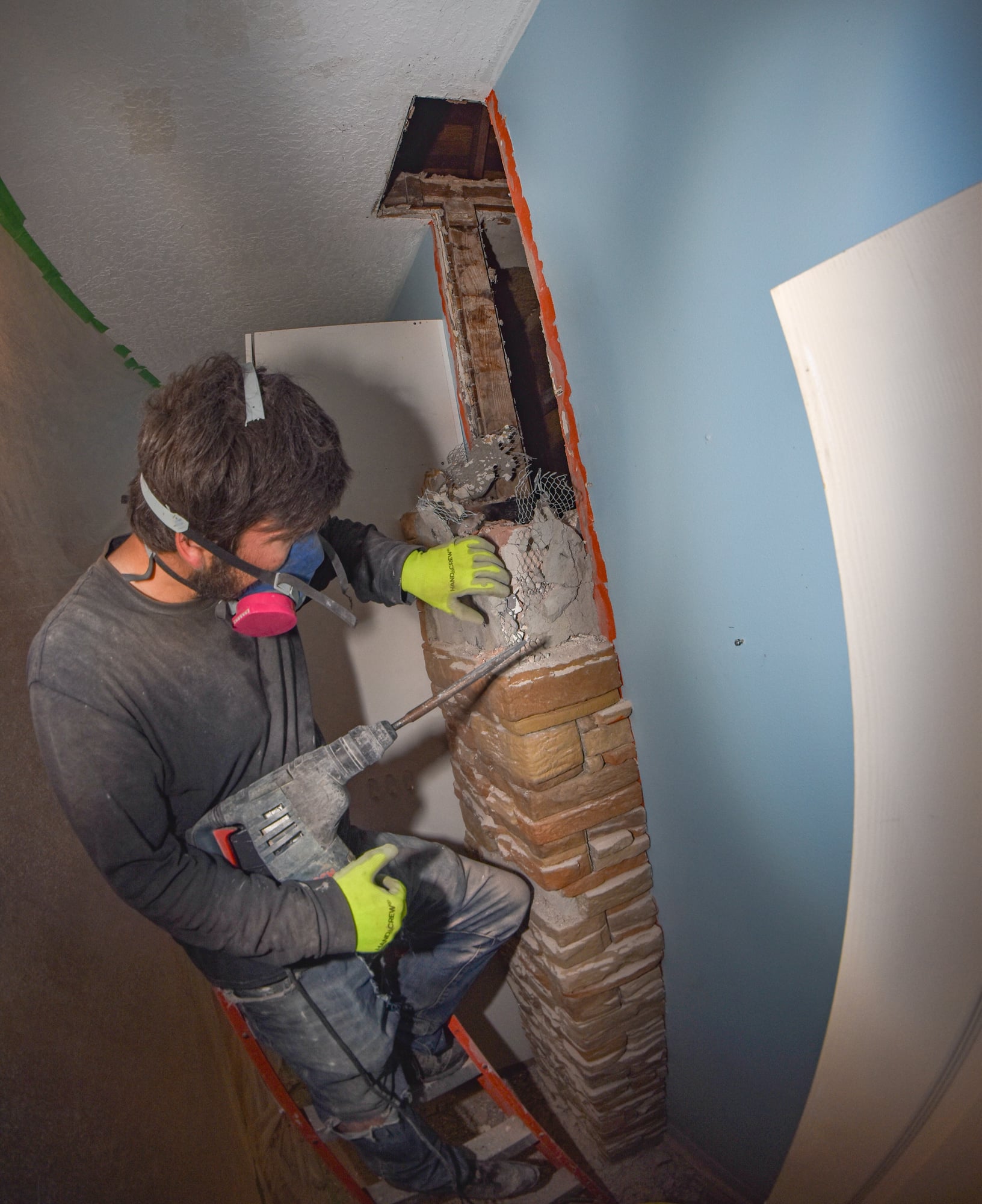 chimney demo work