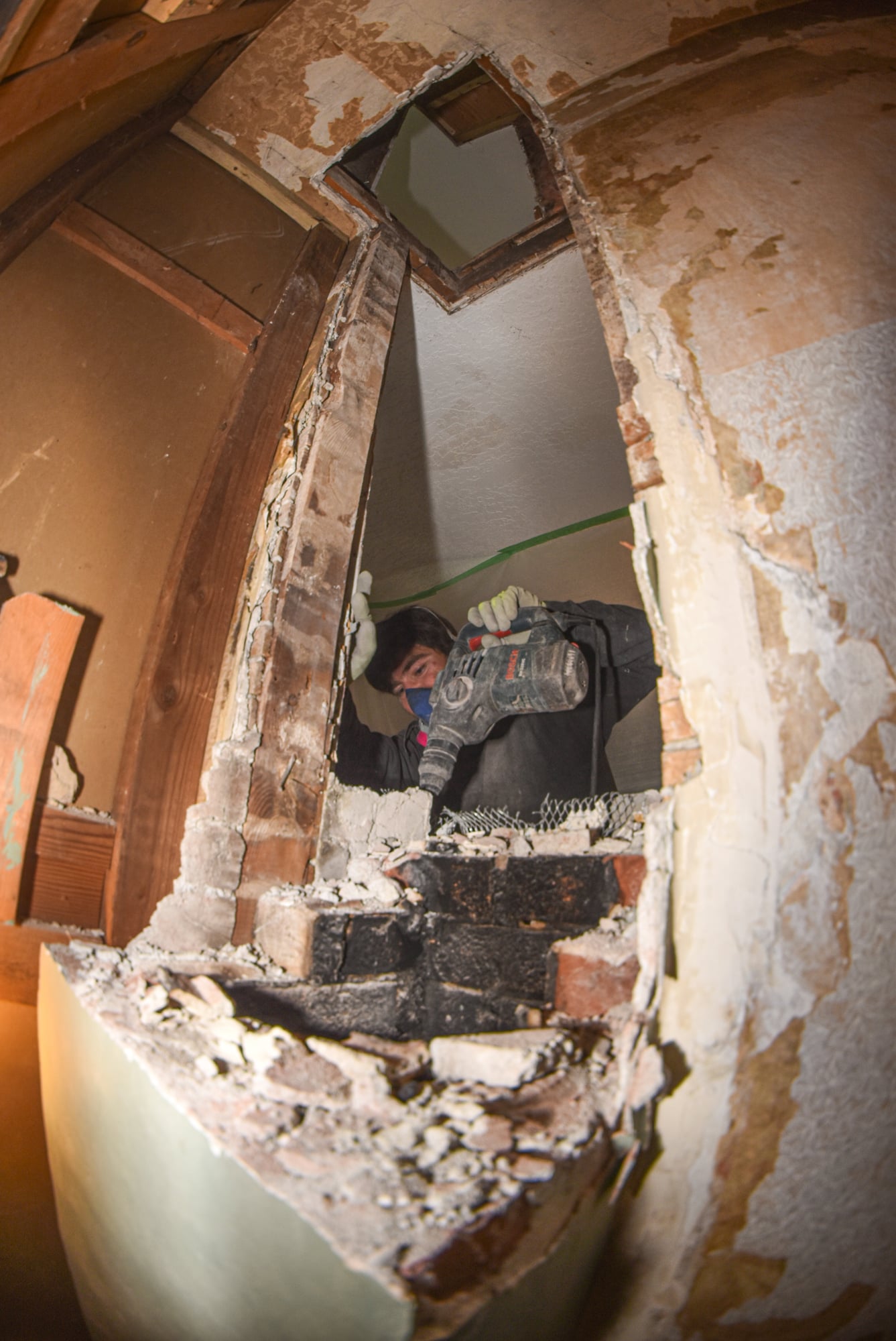 chimney removed